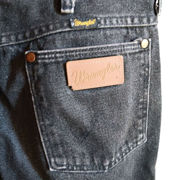 1OF1 32x31 Vintage Wrangler Striped Cowboy Jeans Rodeo Clown Black Denim USA - Picture 3 of 7